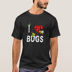 Camiseta Eu Amo Bichos Lagarta Abelha Mel Borboleta Inseto