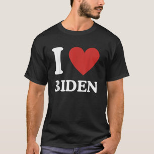 Camiseta Eu Amo Biden Heart Joe Mostrar Seu Apoio