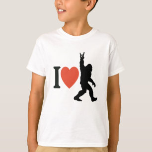 Camiseta Eu Amo Bigfoot Rock On