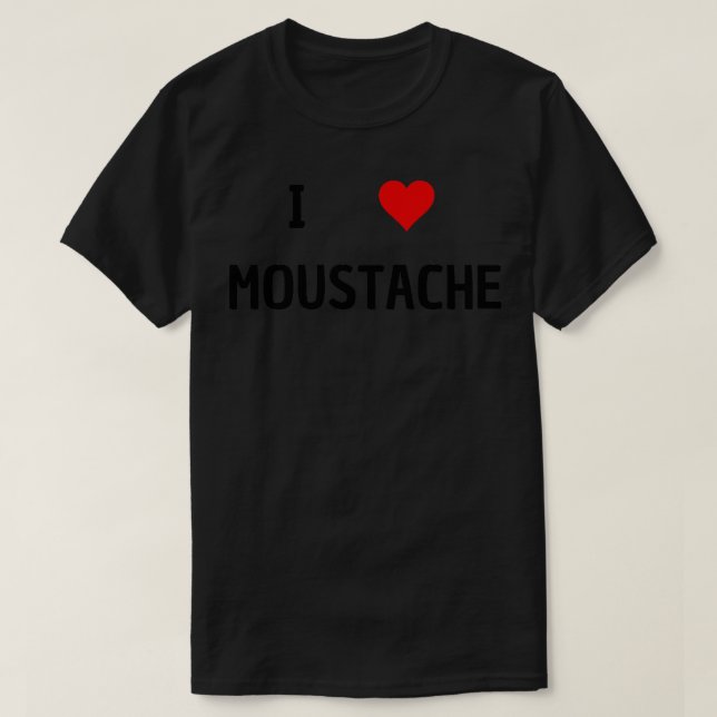 Camiseta eu amo bigode (Frente do Design)