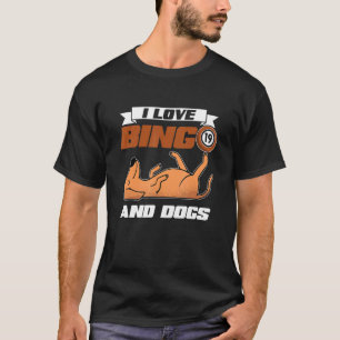 Camiseta Eu Amo Bingo E Cachorros Casino Jogo Loteria Bing