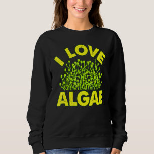 Camiseta Eu Amo Biologia de Algas Diatomácea Verde Organism