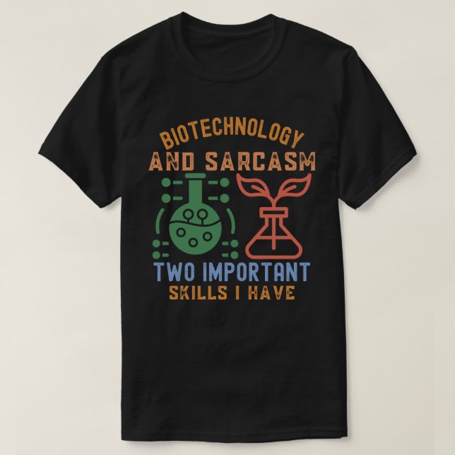 Camiseta Eu Amo Biotecnologia, Biotecnologia Funny5 (Frente do Design)