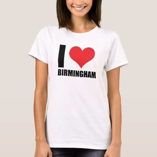Camiseta Eu amo Birmingham (Frente)