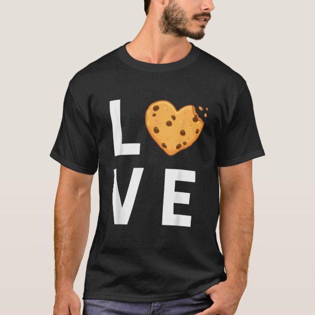 Camiseta Eu Amo Biscoitos com Gotinhas de Chocolate (Frente)