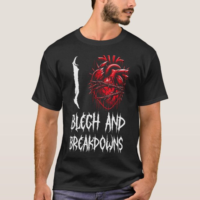 Camiseta Eu Amo Blegh E Desagrega Bold Deathcore Vocalis (Frente)