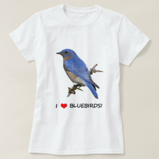 Camiseta Eu amo Bluebirds (do coração)