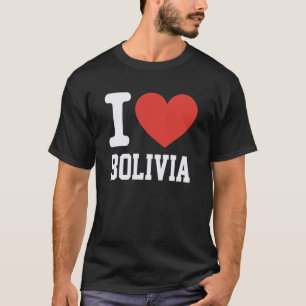 Camiseta Eu Amo Bolívia Coração Souvenir Amantes Orgulho Vi