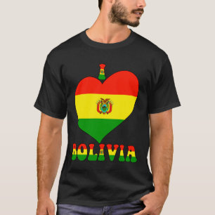 Camiseta Eu Amo Bolívia Eu Amo o Dia da Independência da Bo