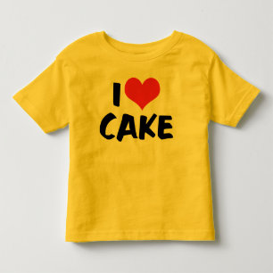 Camiseta Eu Amo Bolo de Coração - Amante de Bolo Biscoito D
