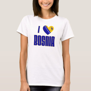 Camiseta Eu amo Bósnia