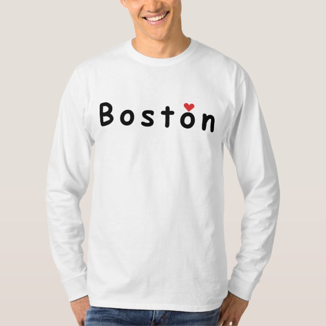 Camiseta Eu amo Boston (Frente)