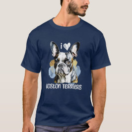 Camiseta Eu Amo Boston Terriers