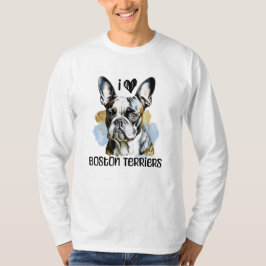Camiseta Eu Amo Boston Terriers
