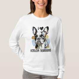 Camiseta Eu Amo Boston Terriers
