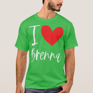 Camiseta Eu Amo Brenna Nome Menina Personalizada Mulher Bff