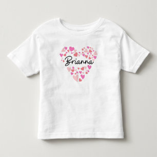 Camiseta Eu amo Brianna - corações para Brianna