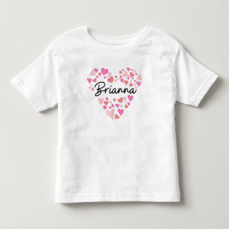 Camiseta Eu amo Brianna - corações para Brianna