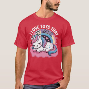 Camiseta Eu Amo Brinquedos Que Fazem Brrr Humor Adulto Inap