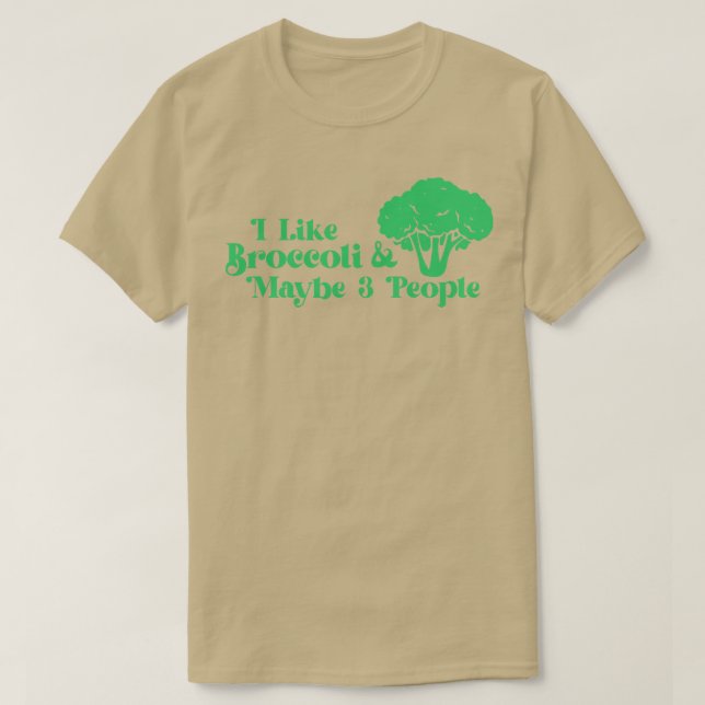 Camiseta Eu Amo Broccoli E Talvez 3 Pessoas De Broccoli (Frente do Design)
