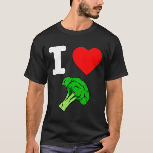 Camiseta Eu Amo Broccoli I Coração Vegetais Orgânicos Vegan