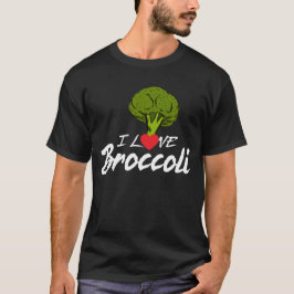 Camiseta Eu amo brócolos, comedor da planta, herbívoro,