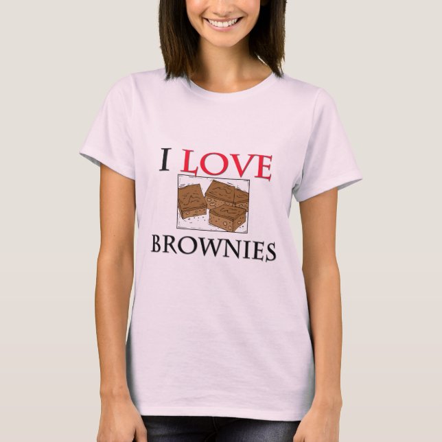Camiseta Eu amo brownies (Frente)