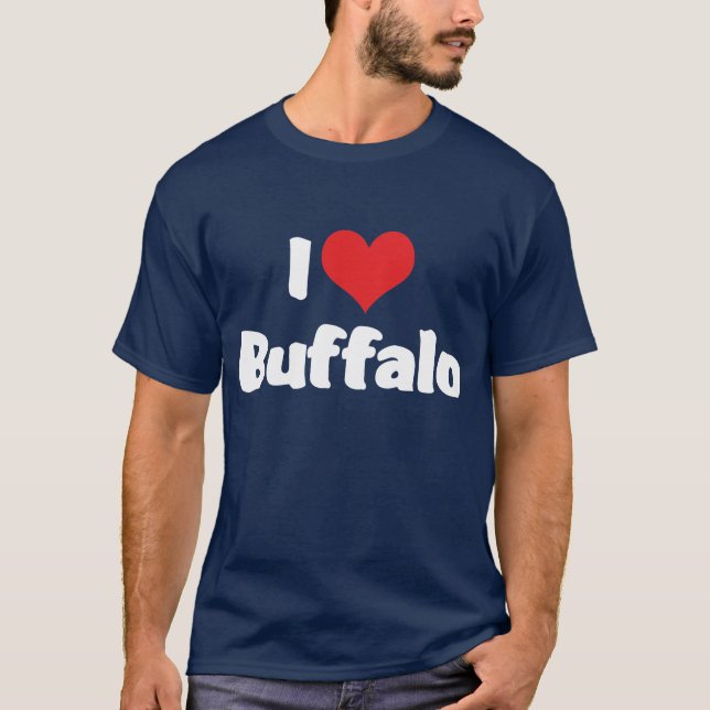 Camiseta Eu Amo Buffalo de Coração (Frente)