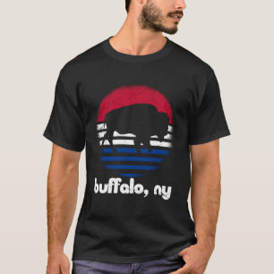 Camiseta Eu Amo Buffalo Nova York Retrocetro Em Buffalo Ny