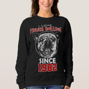 Camiseta Eu amo bulldog francês desde 1982
