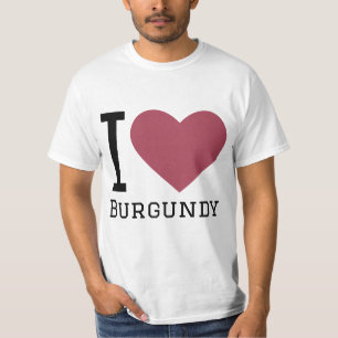 Camiseta Eu amo Burgundy