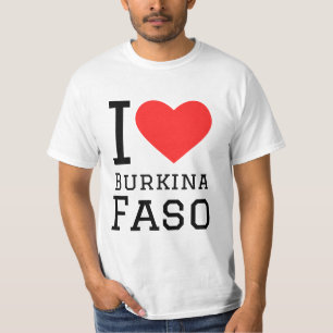Camiseta Eu amo Burkina Faso