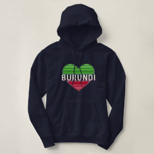 Camiseta Eu Amo Burundi, Coração Burundi