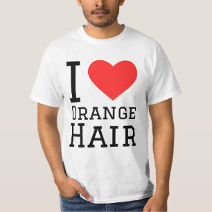 Camiseta Eu amo cabelo laranja