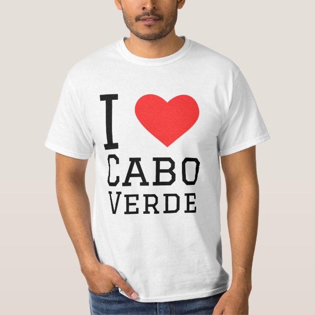 Camiseta Eu amo Cabo Verde (Frente)