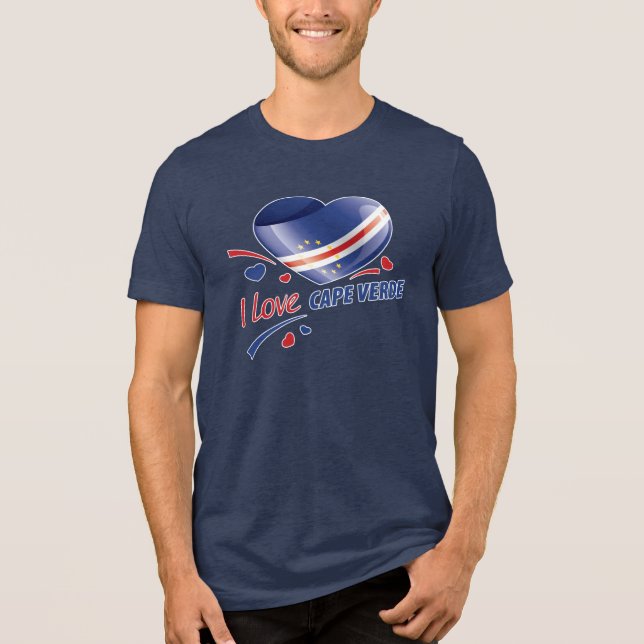 Camiseta Eu amo Cabo Verde (Frente)