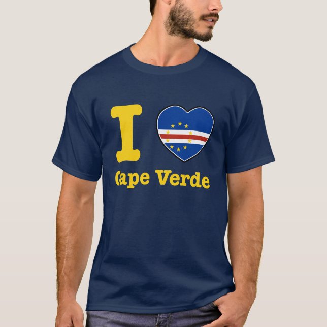 Camiseta Eu amo Cabo Verde (Frente)