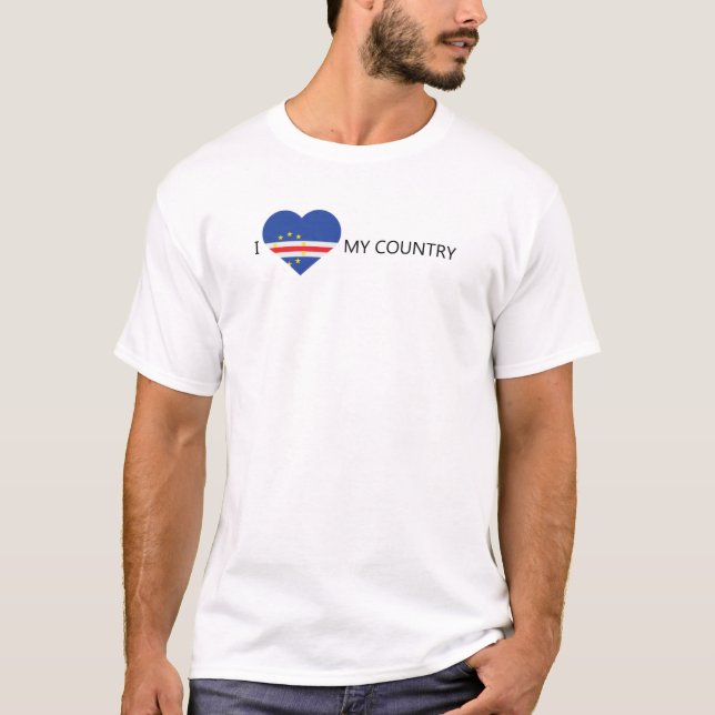 Camiseta Eu amo Cabo Verde (Frente)