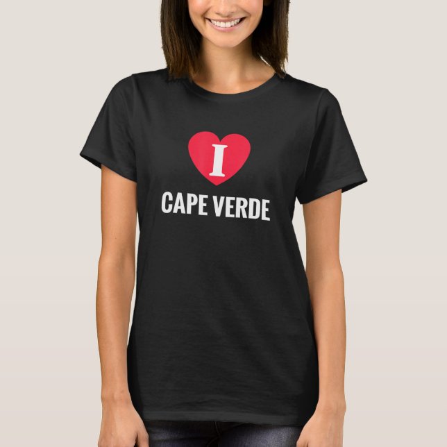 Camiseta Eu amo Cabo Verde Viagem (Frente)