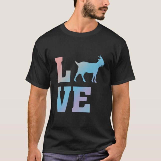 Camiseta Eu Amo Cabras Cabra Animal (Frente)