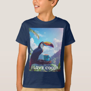 CAMISETA EU AMO CACAU - TOUCAN