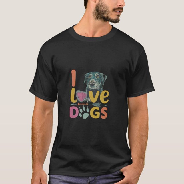 Camiseta Eu amo cachorros (Frente)