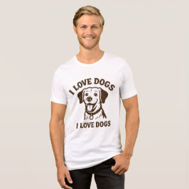 Camiseta 'Eu Amo Cachorros – Afirmação Fofa e Ousa
