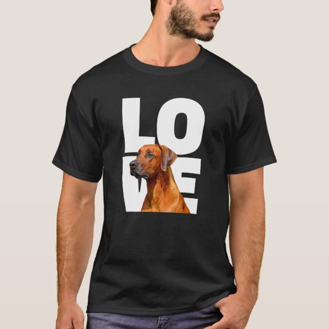 Camiseta Eu Amo Cachorros Cute Ridgeback T (Frente)