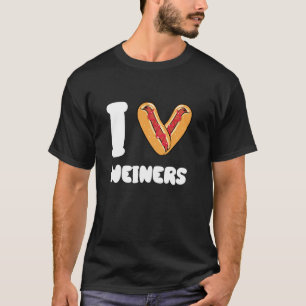 Camiseta Eu Amo Cachorros Quentes Weiners Frankfurter Wiene