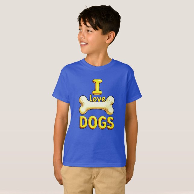 CAMISETA EU AMO CÃES (Frente Completa)