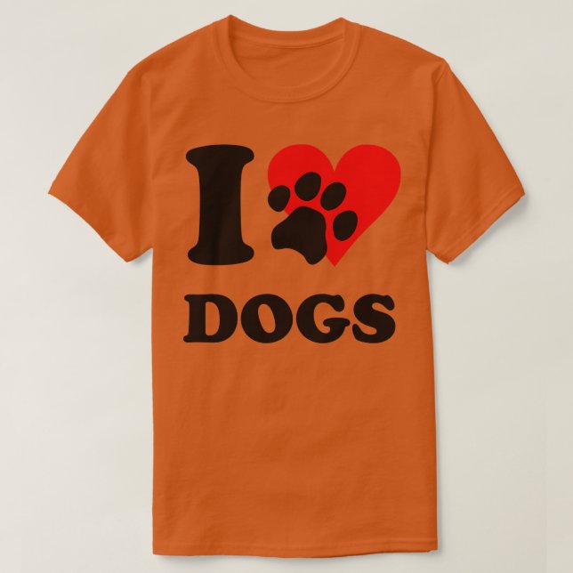 Camiseta Eu Amo Cães (Frente do Design)