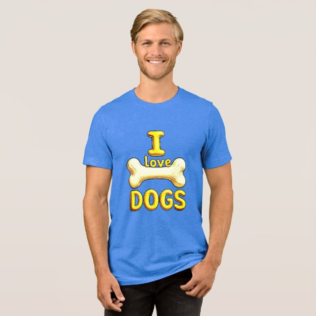 CAMISETA EU AMO CÃES (Frente Completa)