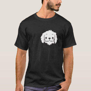 Camiseta Eu Amo Cães Malteses Pet Cão Maltês Fofo Maltês