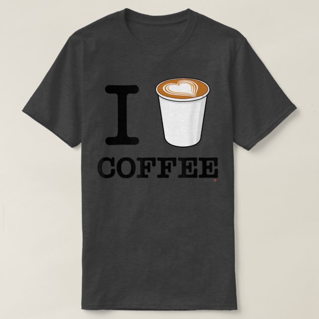 Camiseta Eu Amo Café (Frente do Design)